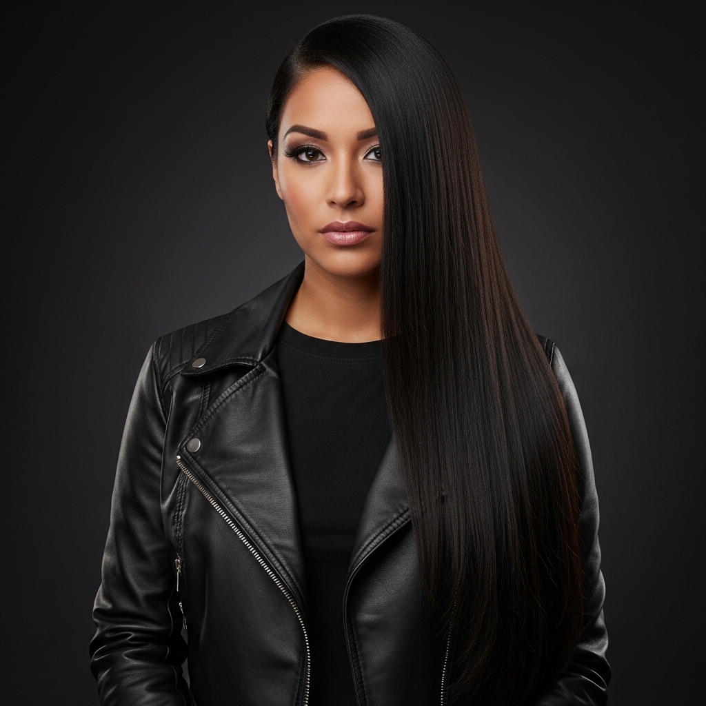 Long Straight Rock Hair