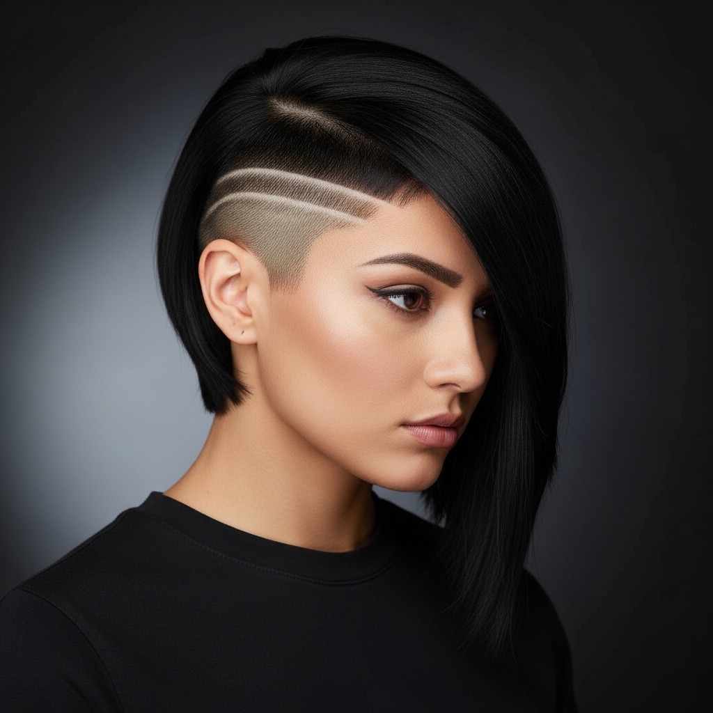 Side Shaved Rock Bob