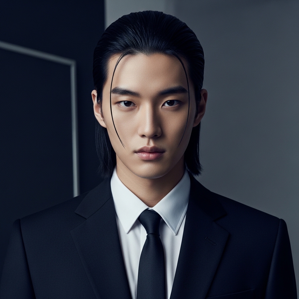 Sleek Slicked-Back Style