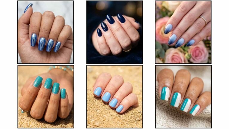 How to Style Cool Blue Nails with Icy Periwinkle Tips